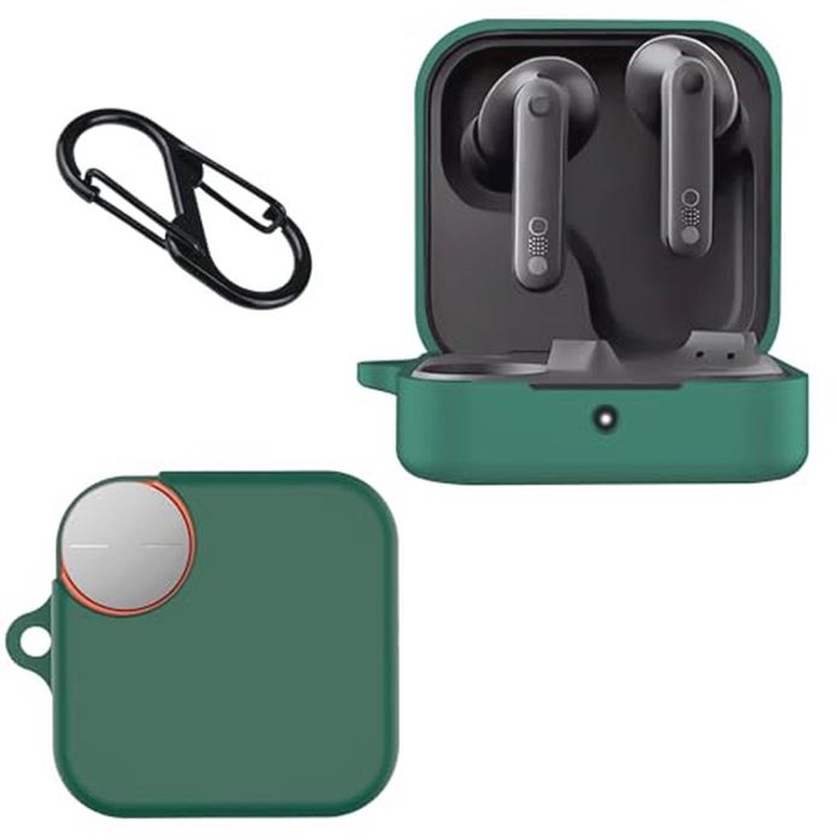 Beschermhoes voor Buds Pro 2 - Silicone, Ultra Dun, Schokbestendig, Krasbestendig, Groene Houder