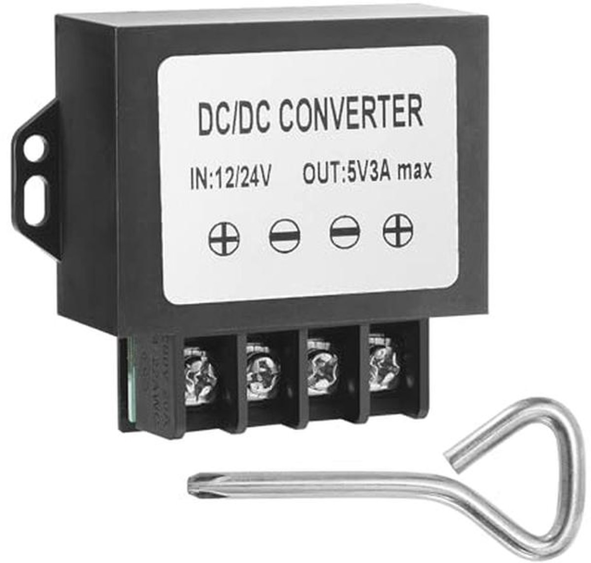 DC Voltage Converter 24V naar 5V 3A - Stroomreducerende Module