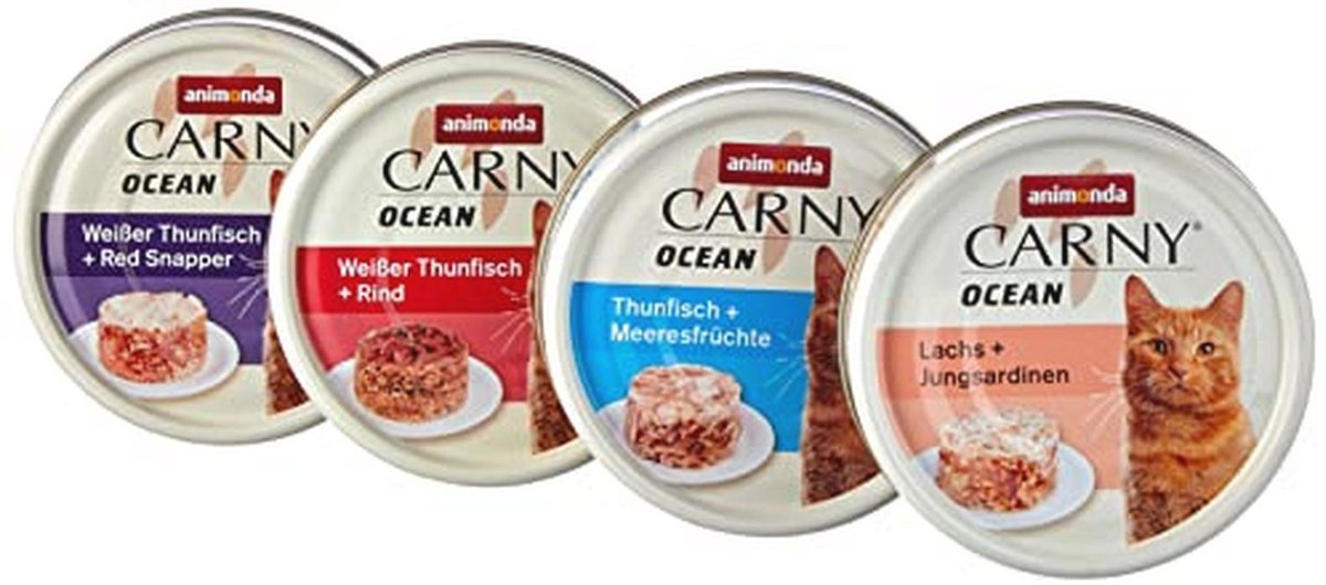 Animonda Carny Ocean Kattenvoer, Natvoer Voor Katten, Mix, 12 X 80 G
