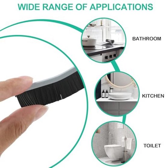 Voegenreinigingsborstel, harde haren, hoekreinigingsborstel, 6 stuks, reinigingsborstel voor badkamer, toilet, keuken, ramen, deurgroeven voegen, multifunctioneel reinigingsgereedschap — afbeelding 2