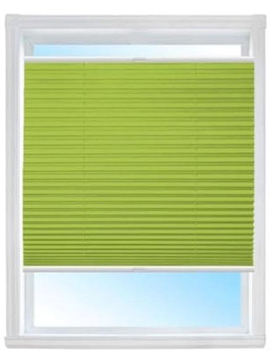 Plissé rolgordijn NAAR MAAT Klemmfix zonder boren - TOP KWALITEIT Pearl stofcollectie | Easyfix klemdrager vouwgordijn jaloezie privacyscherm, zonwering voor ramen (rood, B: 51-60cm, H: 171-190cm