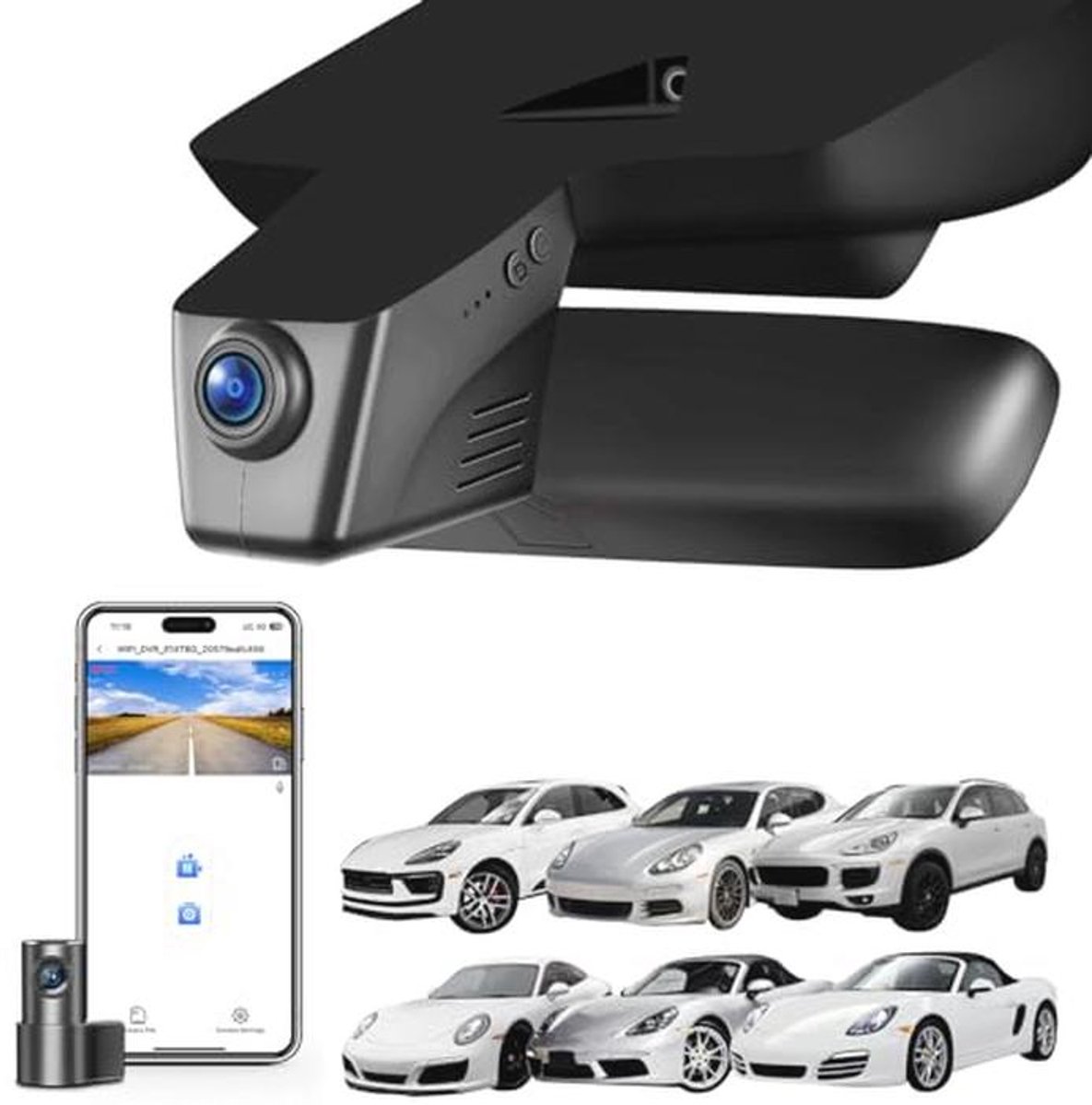 4K Dashcam voor Porsche”、“Cayenne, Macan, 911, Panamera, Boxster, Cayman, 718 Boxster, 128 GB