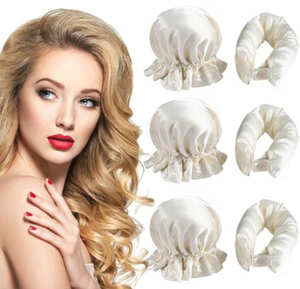Hittevrije Krulspelden Set - 3 Stuks voor Ideale Krullen zonder Beschadiging van Haar