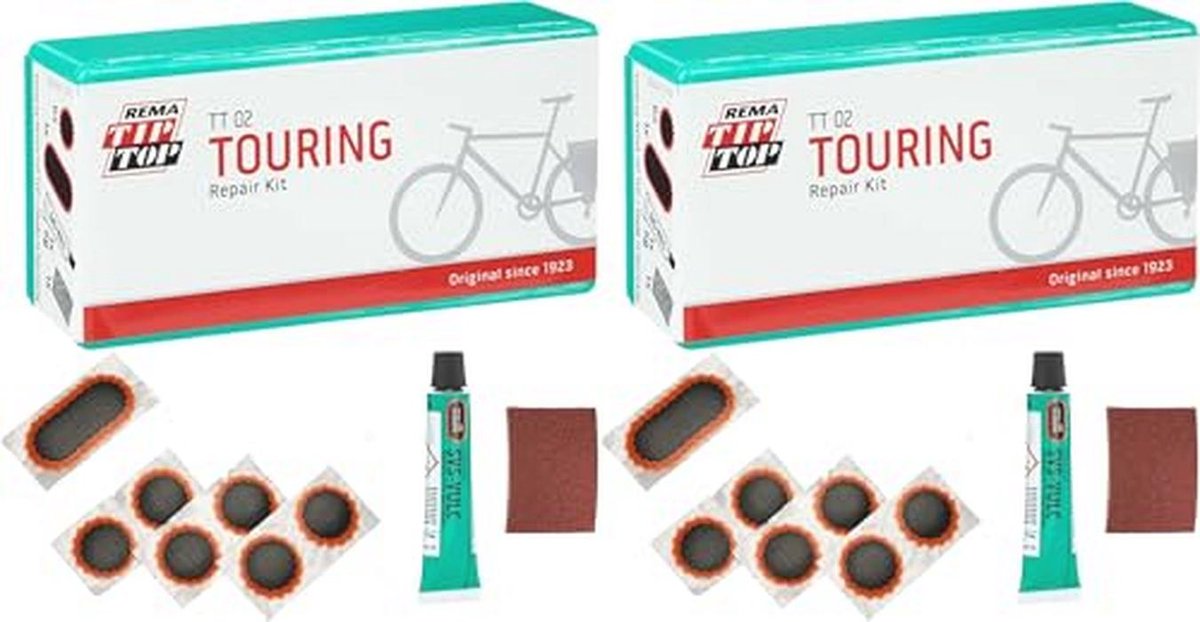 Reparatieset voor fietsbanden - Inclusief patches, vulkaniseervloeistof en schuurpapier