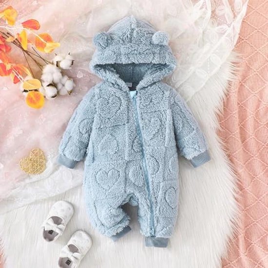 Pasgeboren baby winter sneeuwpak jumpsuit met capuchon voor jongens en meisjes — afbeelding 4