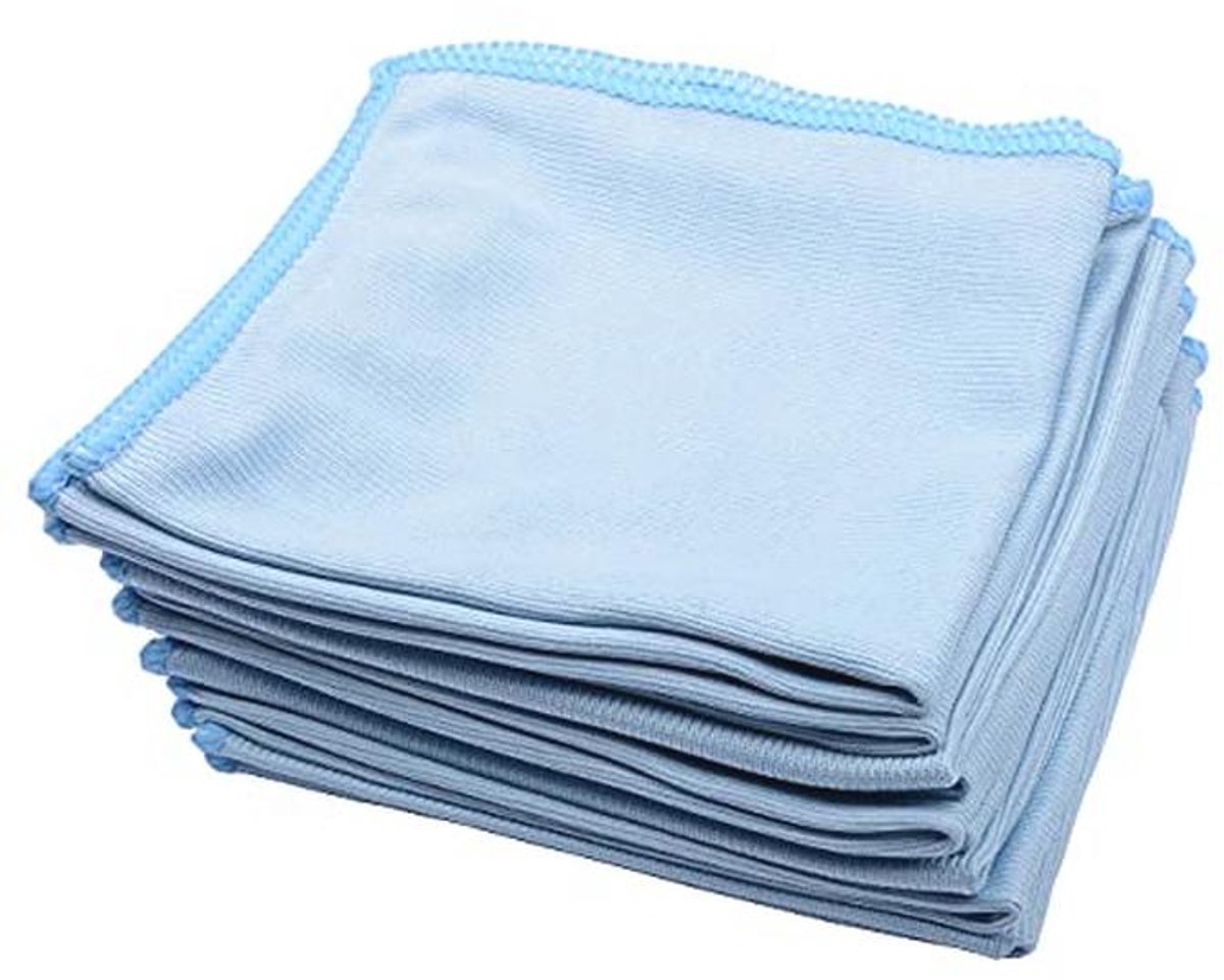 8 Stuks Microfiber Schoonmaakdoeken 12"x12" voor Glas, Spiegels en Meer