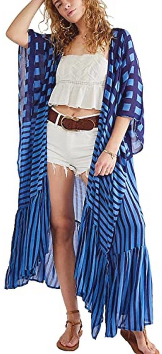 Oversized Lange Cardigan voor Dames - Nachtjapon en Maxi-Kimono voor Thuis
