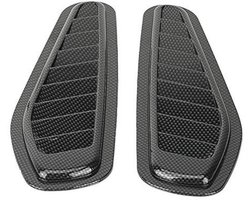 Tweedehands Luchtinlaatdeksels - 2 Stuks - Koolstofvezel Stijl - Universele Auto Accessoires