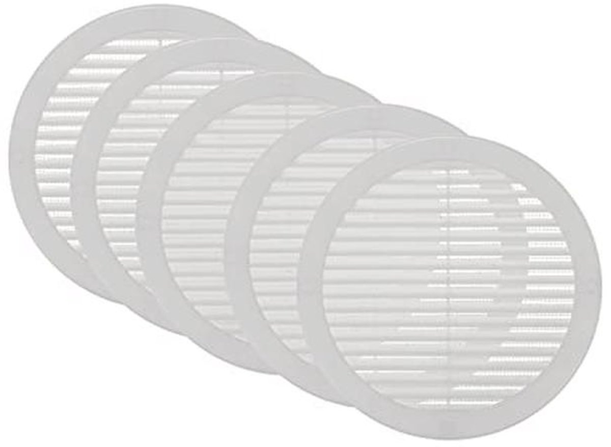 Ronde ventilatieroosterhoezen - 5 stuks, 20 cm - Voor badkamer, keuken en thuiskantoor