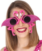 ATOSA - Roze glitter flamingo bril voor volwassenen - Accessoires > Brillen