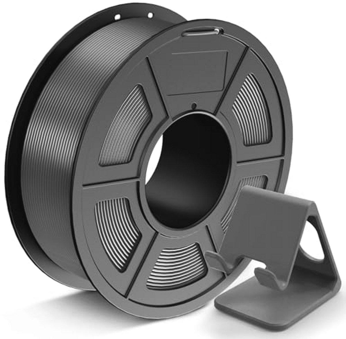 1.75mm Neat Wrapped PLA 3D Printer Filament - 1.1KG Spool - Accurate 3D Printing Material in Grey