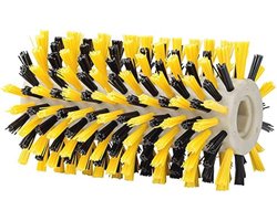 Universele Houten Borstel voor Terrasreiniging, 10cm Diameter, 16.5cm Breed, Nylon Borstel