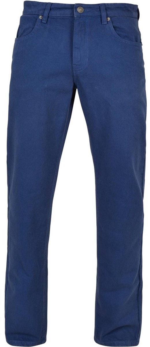 Urban Classics Colored Loose Fit Jeans Broek rechte pijpen Taille 42 inch Donkerblauw