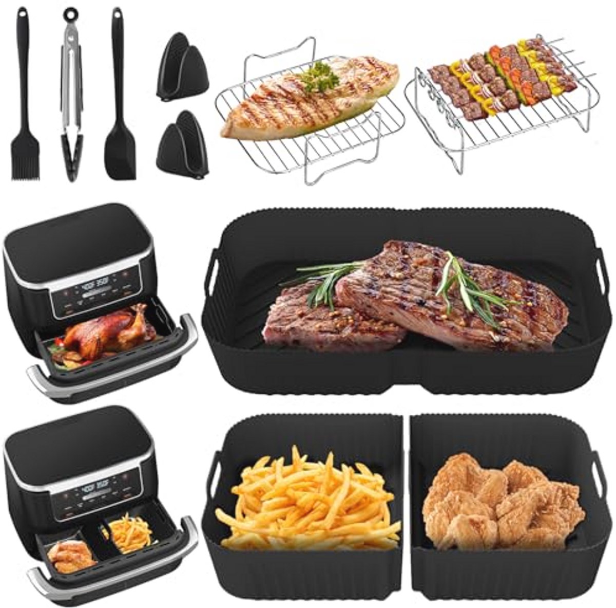 Siliconen luchtfriteuse accessoires voor grote heteluchtfriteuses