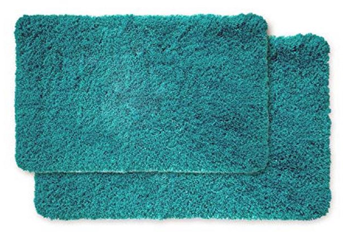 Premium 2-delige Badmatset, Antislip en Wasbaar voor Badkamer - Set van 2 (50 x 80 cm + 60 x 100 cm)