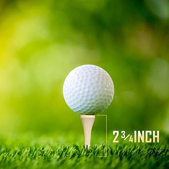 Professionele Bamboe Golf Tees 250 Pack - 2-3/4 Inch - Biologisch Afbreekbaar en Sterker dan Houten Tees — afbeelding 5