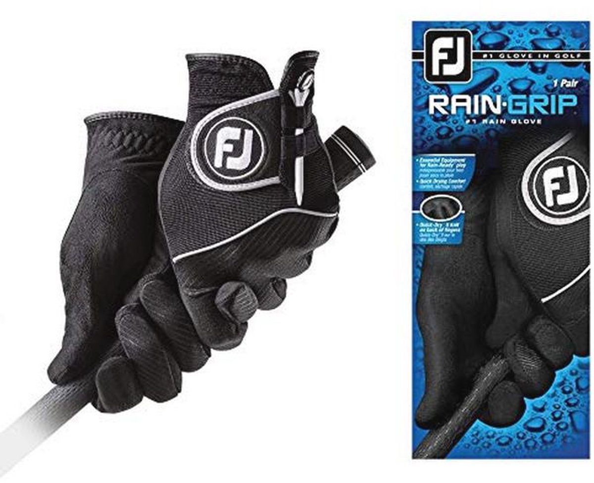Zwarte Heren Golfhandschoenen voor Regen - Maat Klein