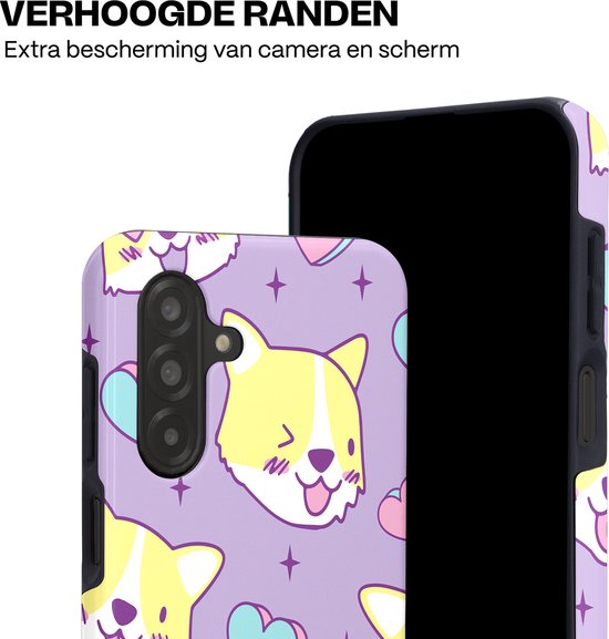 Casetastic Hoesje Geschikt voor Samsung A26 - Stijlvolle Beschermende Duo-layer Case - Liefde is een Corgi