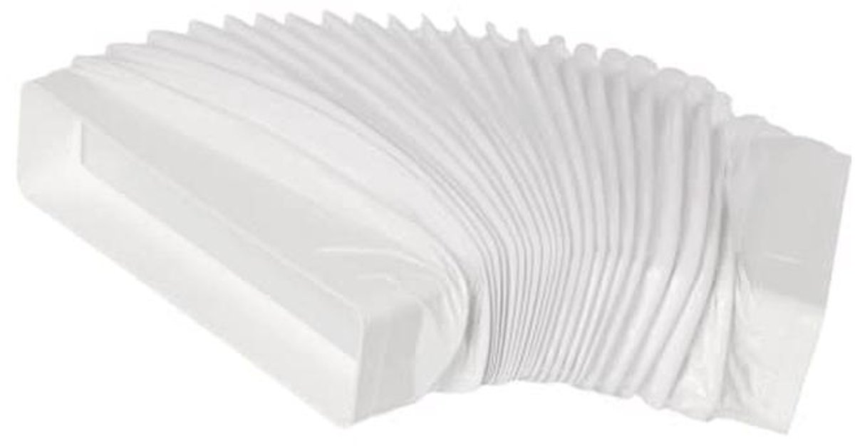 Flexibele Buis 220x55mm - Verbindingsstuk voor Ventilatiesystemen - Plat Flexibel PVC Kanaal