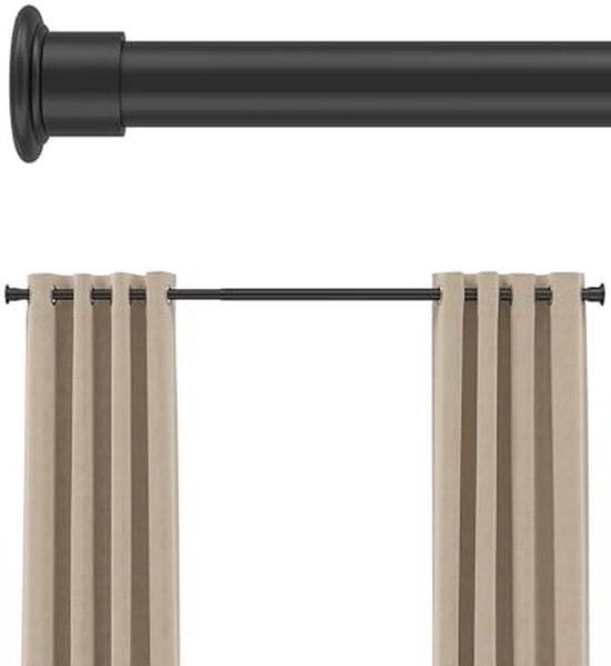 Verstelbare douchegordijnstang 68,6 cm 119,4 cm trekstang zonder boren