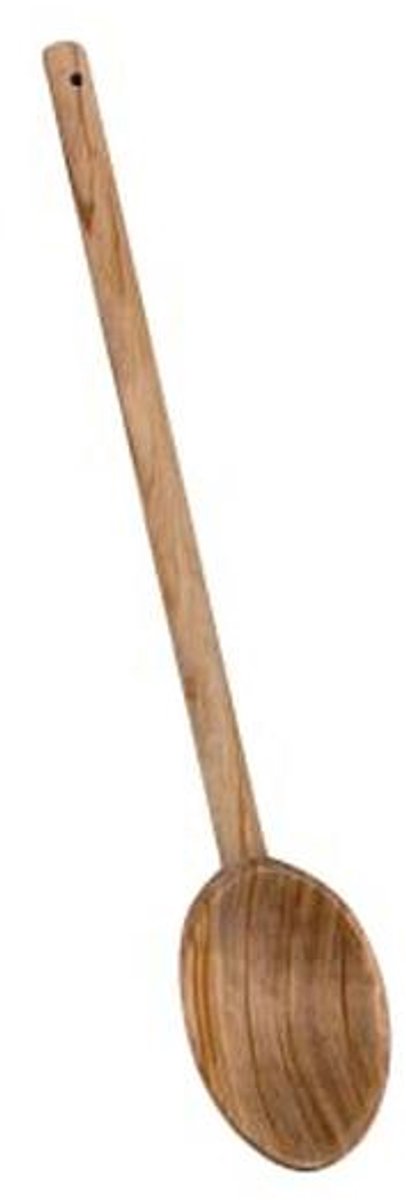 Kooklepel 30 cm van olijfhout wit voor je keuken