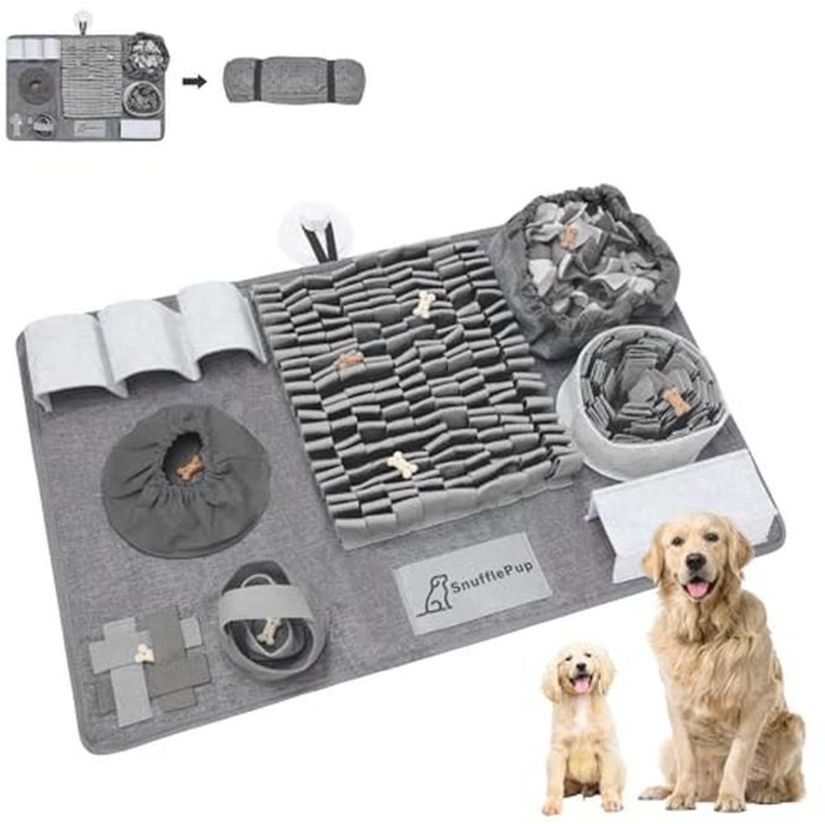 Interactieve Snuffelmat voor Honden - Leuke Voerpuzzel voor Mentale Stimulatie en Verveling Buster
