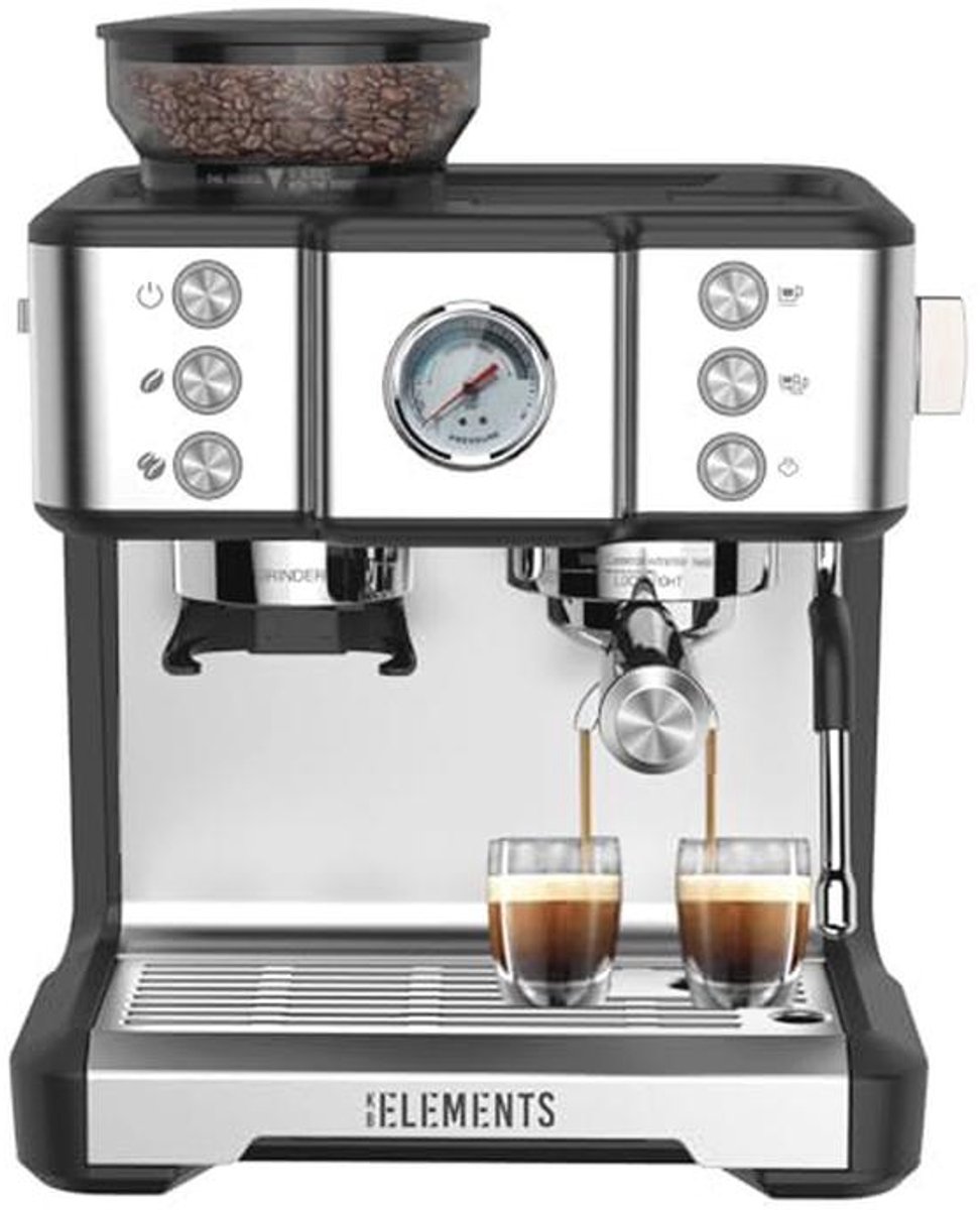 Professionele espressomachine met geïntegreerde molen en 20 bar druk