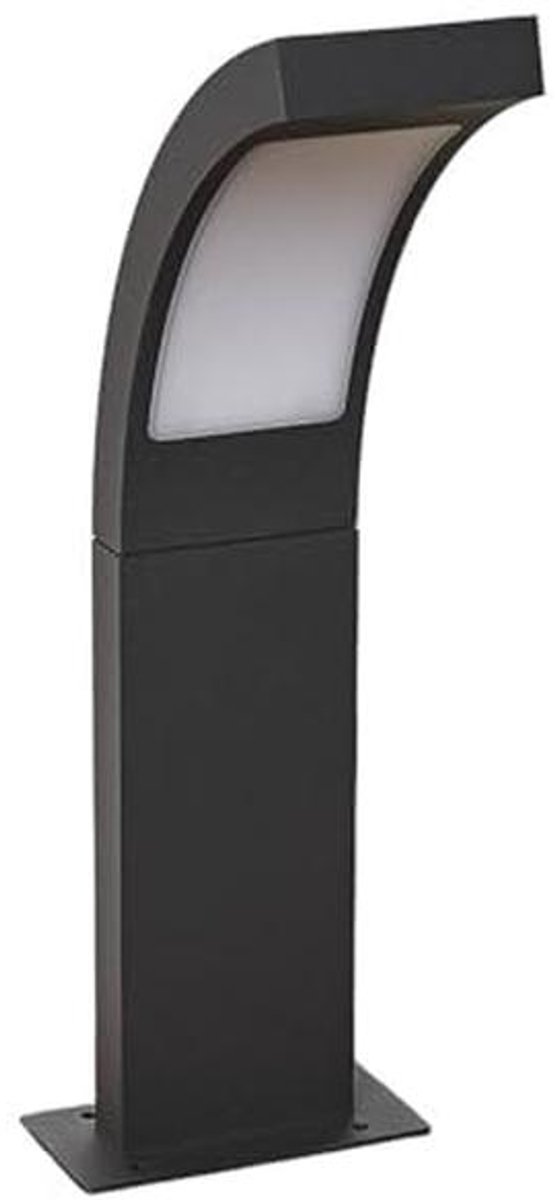 Moderne LED Sokkellamp voor Buiten - Aluminium in Zwart met Energiezuinige Verlichting