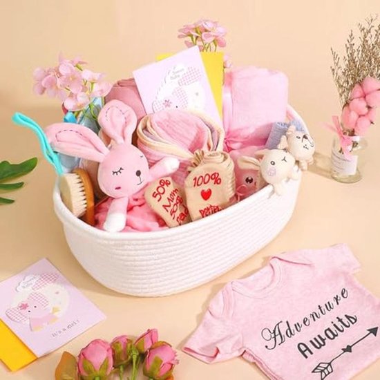 Baby Shower Geschenken voor Meisjes - 27-delige Set met Essentiële Musthaves van Merkloos — afbeelding 2