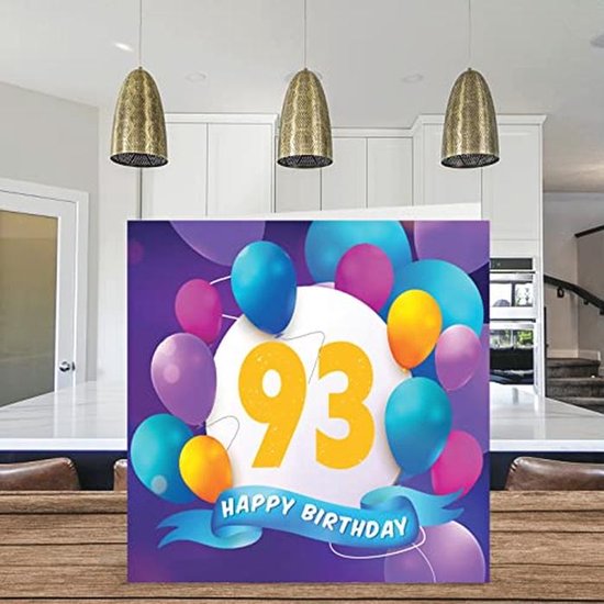 93e Verjaardagskaart voor Mannen en Vrouwen - Ballonfeest ...