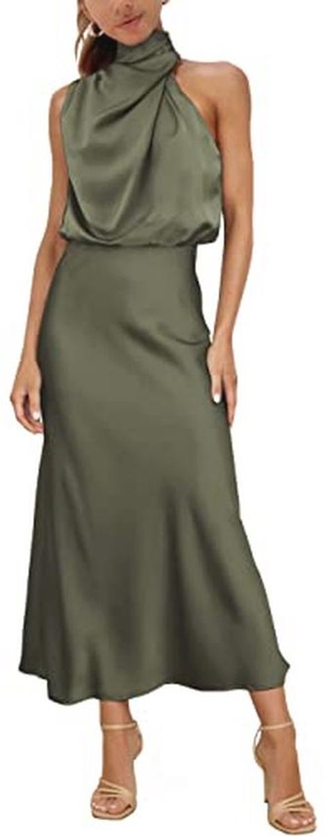Elegante Dames Maxi Jurk met Hoge Taille voor Bruiloften en Feesten