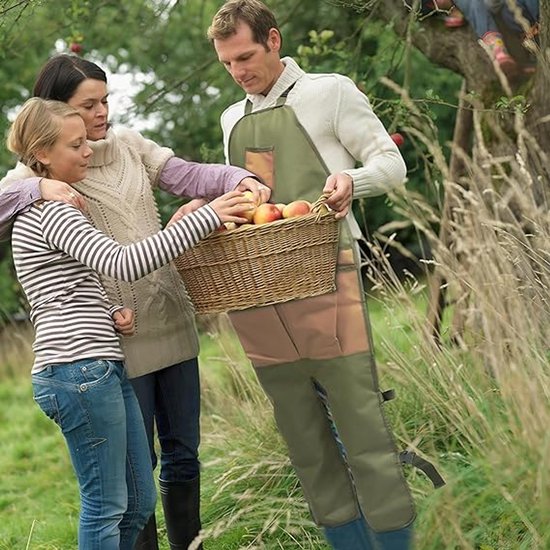 Tuinschort, schort voor mannen, oogstschort met zakken, waterdicht, verstelbaar, versterkte knieën voor het maaien van gras en gazons van Merkloos	 — afbeelding 4