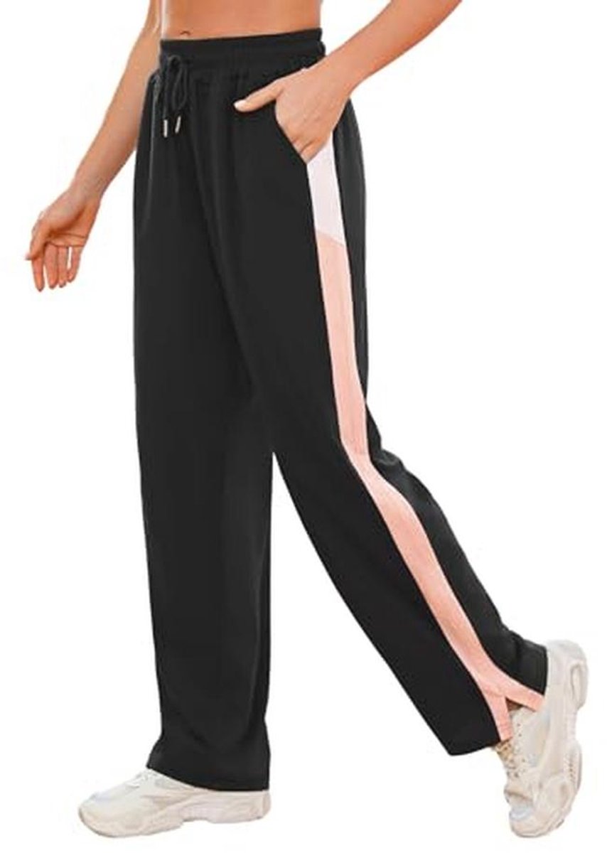 Hoge Taille Trainingsbroek voor Dames - Comfortabele Joggingbroek met Wijde Pijpen - Sportbroek S-XXL