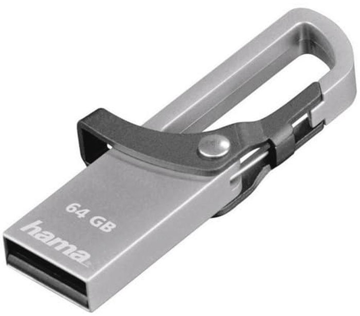 64 GB USB-stick met karabijnhaak - Gegevensstick met 15 MB/s overdrachtssnelheid