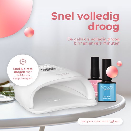 Moods Gellac 6-delige Set - Gel Nagellak - 8ML - Miami Vibes Edition - Gellac - Nagels - Gellak Starterspakket - Pastel Kleuren - HEMA- & TPO-vrij