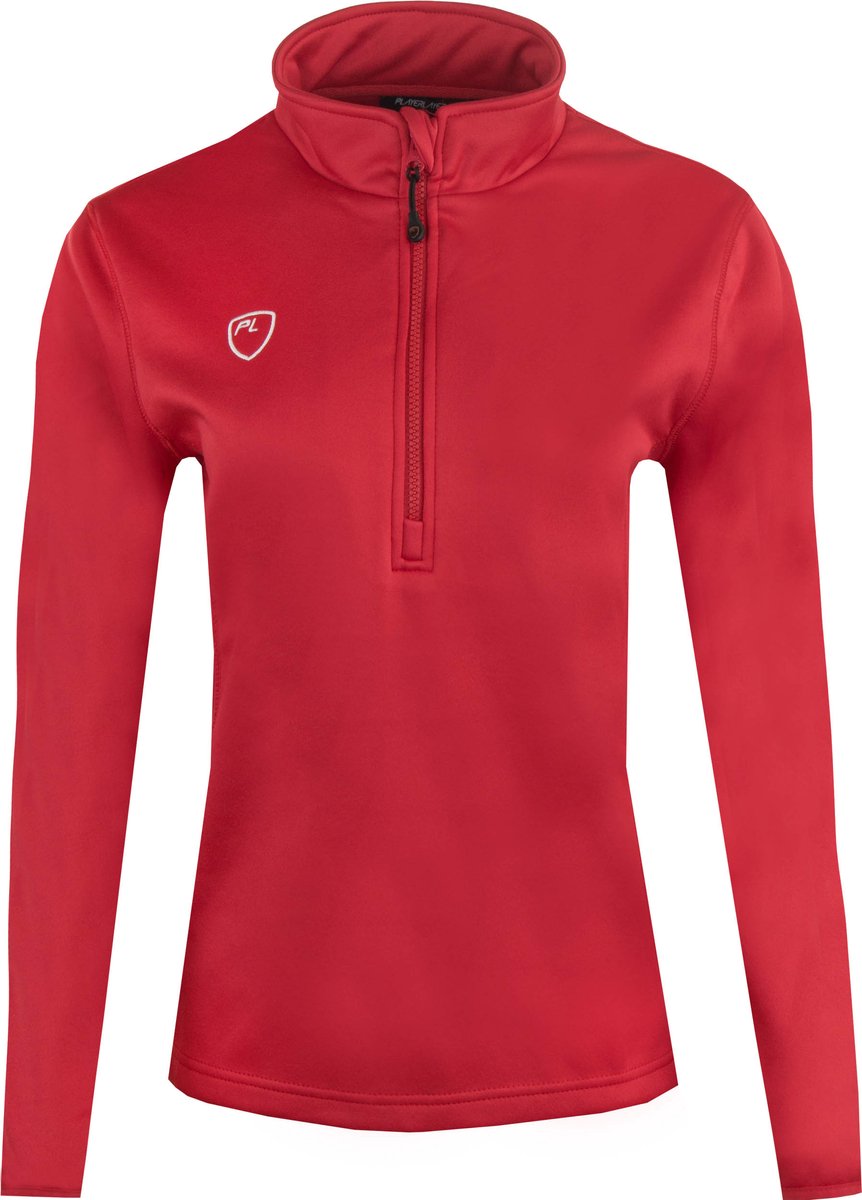Playerlayer-sweatshirt met 1/4 rits voor dames Scarlet Red - M