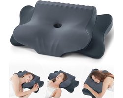 Traagschuim Hoofdkussen met Nekondersteuning - Donkergrijs