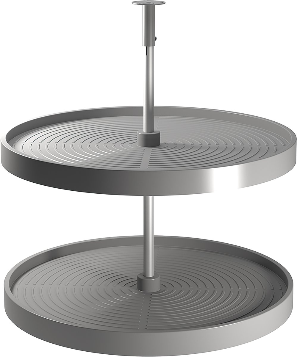 Emuca Set Shelvo ronde keukenplanken set, voor 800mm module, Plastic en Aluminium, Wit