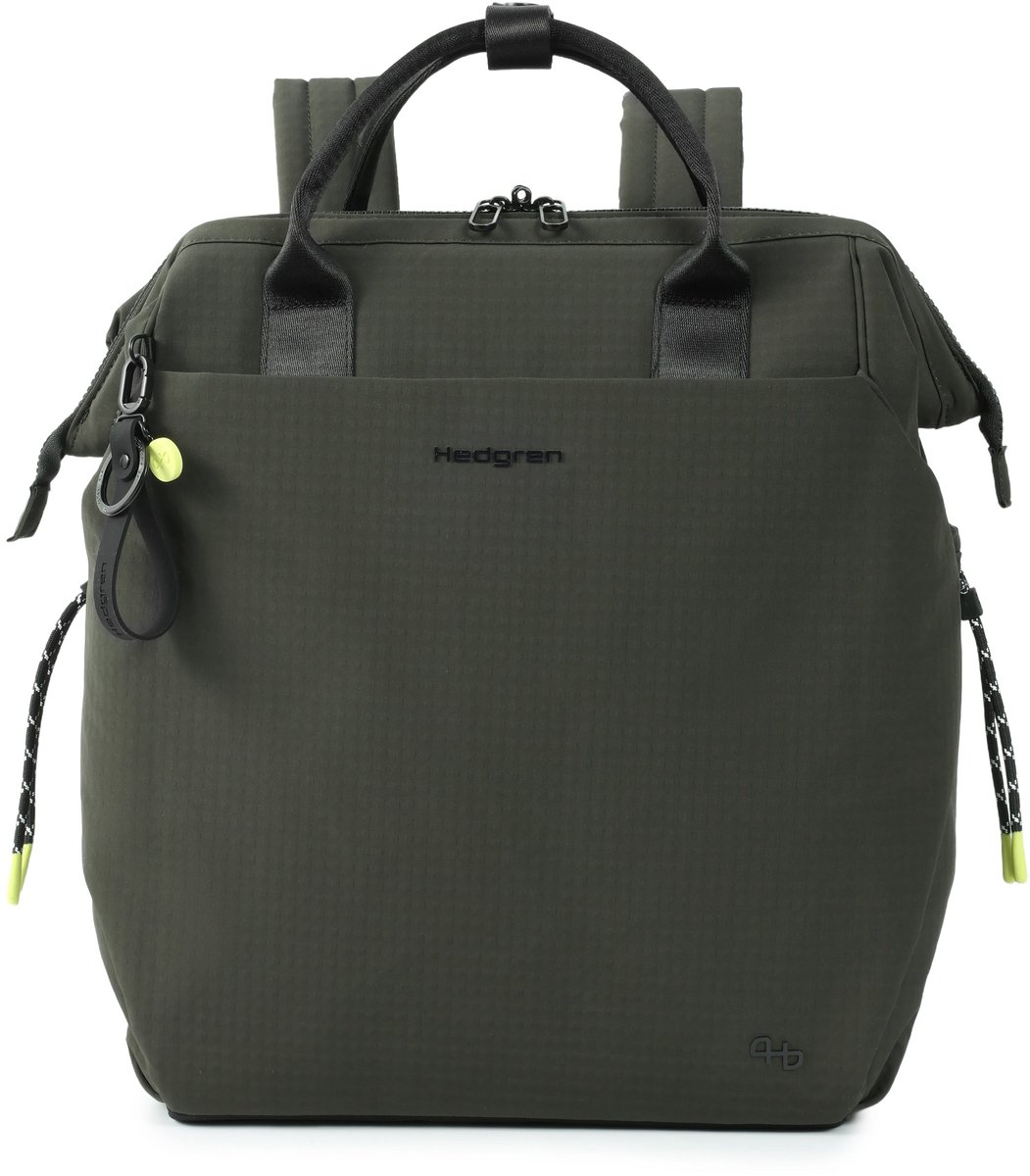 Hedgren ORIZURU Rugzak 15-inch met laptopvak – 180° opening – Waterafstotend gerecycled materiaal – Smart sleeve – Black Ink