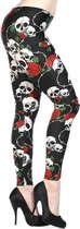 Banned Legging -S- These stylish Halloween Zwart