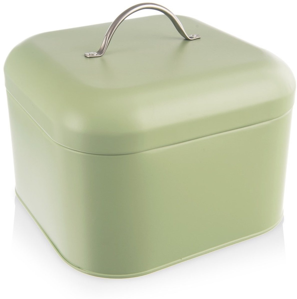 Orion Greenish Serie - Metalen Broodtrommel - Groen - 20x20x17 cm