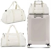 BlesMaller Sporttas Dames Reistas met Schoenenvak & Nat vak kleine waterdichte Sporttas Handbagage voor Sport Yoga Sauna Strand Zwemmen (Zwart