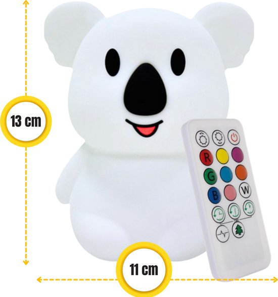 Starky - Silliconen Nachtlamp - Koala - Draadloos - Kleuren Verandering van Merkloos — afbeelding 5
