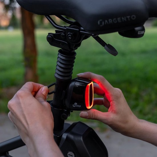 Fietsverlichting Achterlicht Fiets Rood Sensor Remdetectie Rood Fietslamp Urban Prime — afbeelding 5