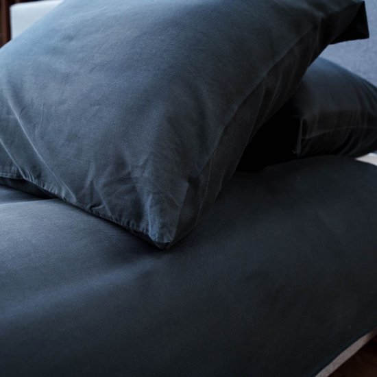 Kayori Nikaya Dekbedovertrek Tencel - 240x200-220 + 2 slopen - Lits-jumeaux - Washed Finish & Verkoelend - Zwart