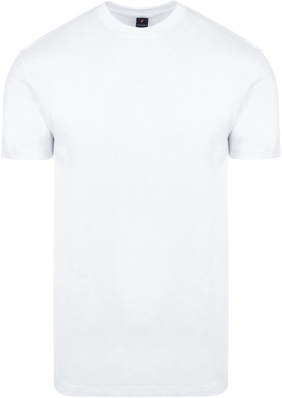 Adapté - T-Shirt Obra Col Rond Haut Wit 6-Pack - Homme - Taille XL - Coupe Regular