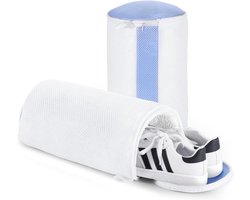 Schoenwaszak voor de wasmachine, 3D-Net schoenwaszak, complete reiniging, herbruikbare waszak voor schoenen met verborgen ritssluiting, schoenzak voor de wasmachine, Max EU46