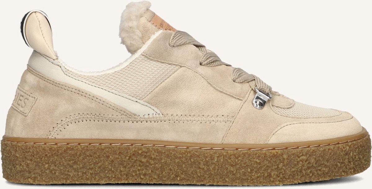 Shabbies Amsterdam - Chewy Unna Sneaker Suède Zand - Maat 36
