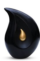 Unieke As Urn - 3 Liter - Handgemaakte Druppel urn - Urn - Crematie Urn - Uniek - Voor Huisdieren of Menselijk As - Crematie As - Decoratie Urn - Black Drop