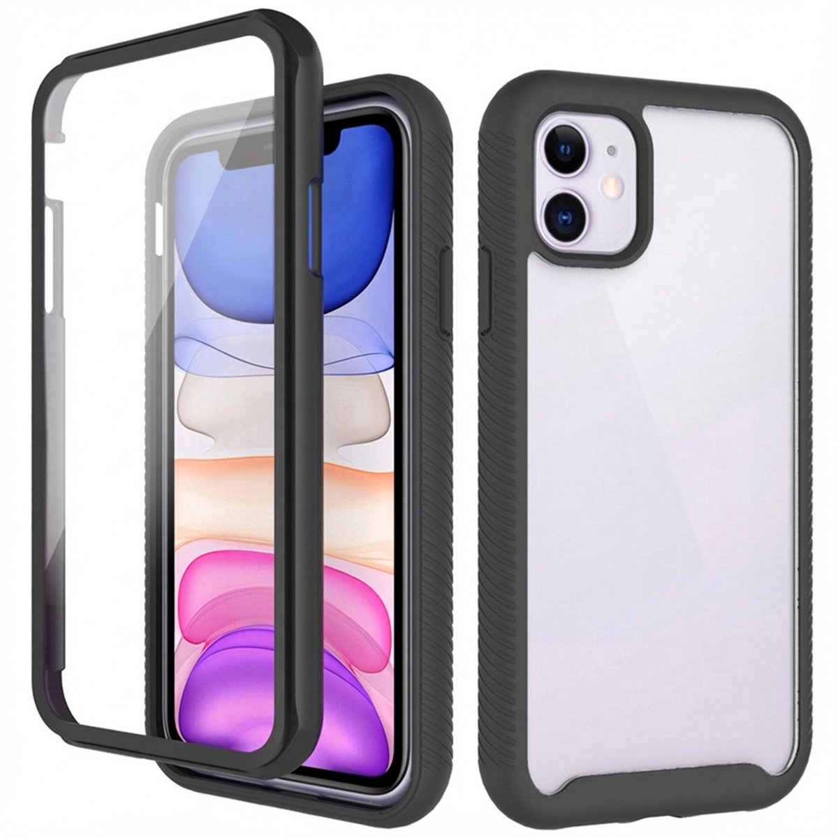 imoshion Hoesje - Geschikt voor Apple iPhone 11 - 360° Full Protective Case - Zwart